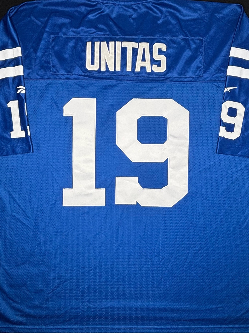 Reebok Baltimore Colts Johnny Unitas Men's Throwback NFL Jersey Blue 4XL 1967